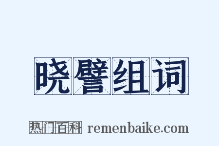 晓譬组词是什么意思的图片